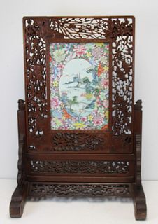 Chinese Enamel Decorated Porcelain Plaque