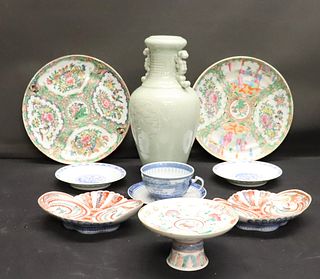 Grouping Of Assorted Asian Porcelains.