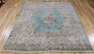 Vintage and Finely Woven Kerman Carpet.