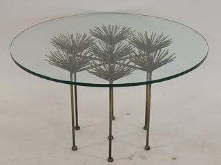 Midcentury Style Brutalist Polished Steel Table