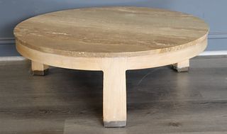 Midcentury Asian Modern Marbletop Low Table.