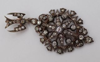 JEWELRY. Victorian Rose Cut Diamond Pendant