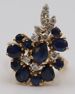 JEWELRY. Signed Henry Dunay 18kt Gold, Sapphire