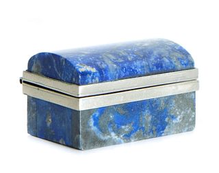Russian Lapis Lazuli Dome Shaped Hinged Box