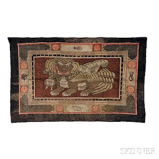 West Chinese "Lion Dog" Carpet