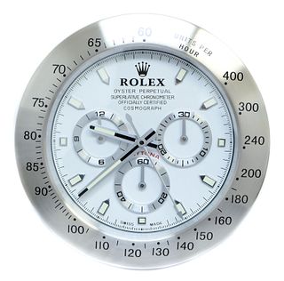 Rolex Daytona Dealer's Wall Clock w/White Face