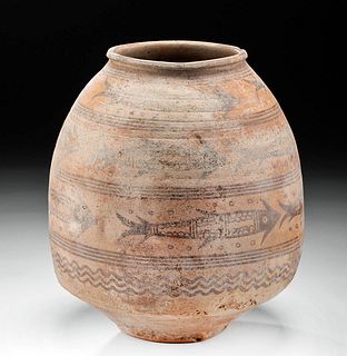 Huge Indus Valley Pottery Jar w/ Fish TL Tested