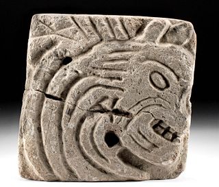 Mayan Stone Relief Jaguar Head, ex-Stendahl