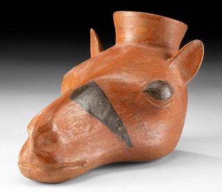 Inca Redware Vessel Camelid Form