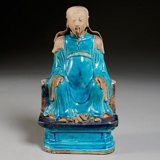 Chinese fahua seated official figure
