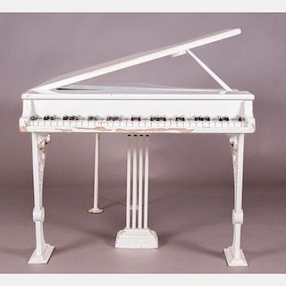 A Diminutive Painted Hardwood Faux Piano, ca. 1981.