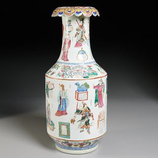 Large Chinese famille porcelain rose vase