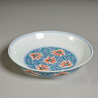 Chinese doucai porcelain dish