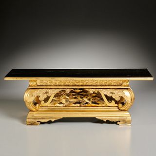 Japanese gilt lacquer wood altar table