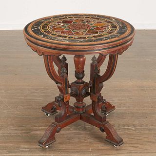 Renaissance Revival specimen marble table