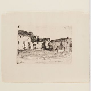 James A.M. Whistler, etching, 1858