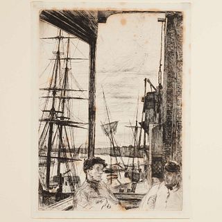 James A.M. Whistler, Thames Set etching #5, 1860