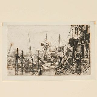 James A.M. Whistler, Thames Set etching #12, 1859