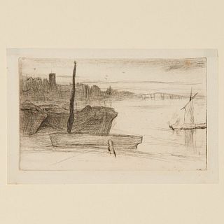 James A.M. Whistler, Thames Set etching #16, 1871