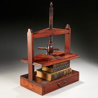 George III mahogany book press