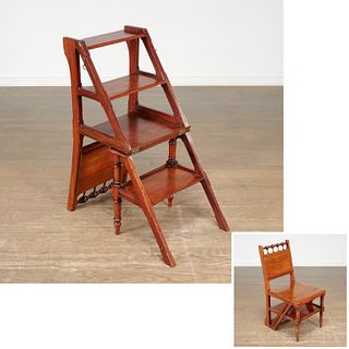 Victorian mahogany metamorphic chair/steps