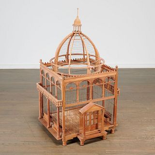 Victorian style domed architectural birdcage