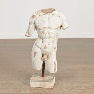 Antique Grand Tour life-size marble torso