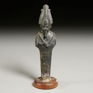 Ancient Egyptian bronze figure of Osiris