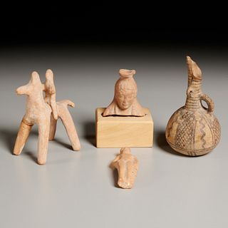 Ancient pottery group, incl. ex-museum