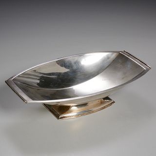English Art Deco sterling silver serving dish