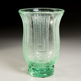 Large Daum Art Deco glass vase
