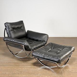 Leonart Bender, "Apollo" lounge chair and ottoman