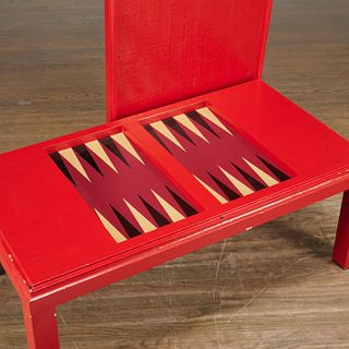 Karl Springer style backgammon coffee table