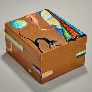Mizi Otten (attrib.), copper enameled box