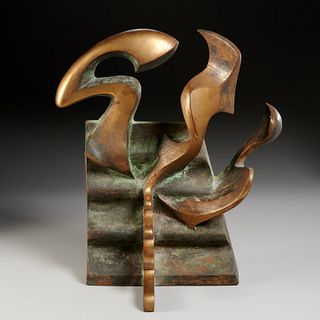 Leslie Thornton, bronze sculpture, 1975