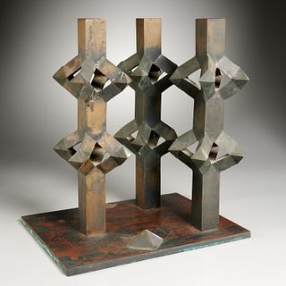 Leslie Thornton, patinated bronze sculpture, 1980