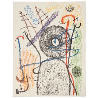 Joan Miro, color lithograph, 1978