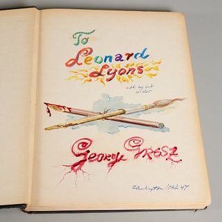 George Grosz, Autobiography, signed original art