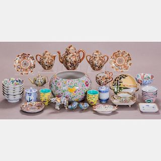A Miscellaneous Collection of Asian Porcelain and Cloisonné Decorative Items, 20th Century.