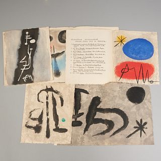 Joan Miro, (6) original aquatint etchings