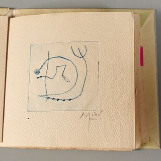 [Joan Miro] De Moment en Moment, signed etching