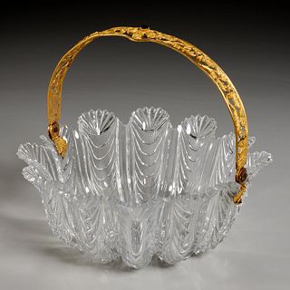 Nice Belle Epoque cut crystal basket