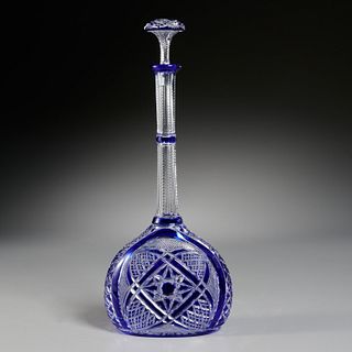 Baccarat glass long-necked decanter bottle