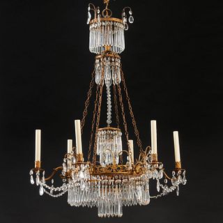Austrian Neoclassical six-light chandelier