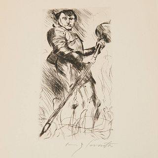 Lovis Corinth, drypoint etching, 1916
