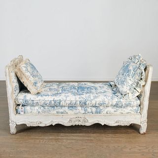 Louis XV painted daybed, sourced Michael Taylor