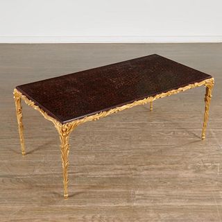 Maison Bagues (attrib), bronze, lacquer table