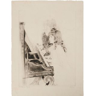 Paul Cesar Helleu, drypoint etching, 1896