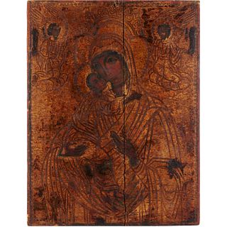 Early Byzantine style icon, Madonna and Child