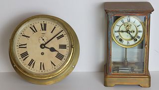 Ansonia Carriage Clock Together With An English